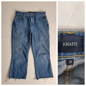 Khaite Benny Jeans Sz 27High Rise Crop Fray Altered*